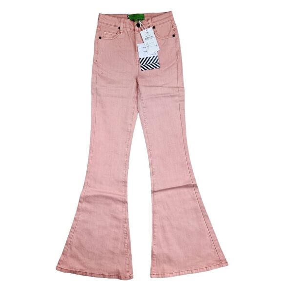 Free People Denim - Free People -15 NWT Flare‎ Bell Jeans Petal R1017 Blush Pink Women's size 24